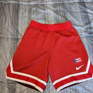 Nike Puerto Rico Authentic Team Issue Red Basketball Shorts CD5595-657